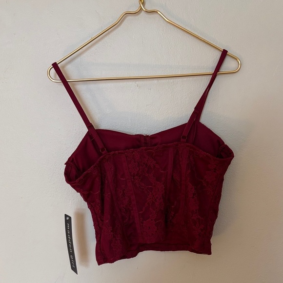 a new day Burgundy Lace Tank Top - Picture 2 of 2